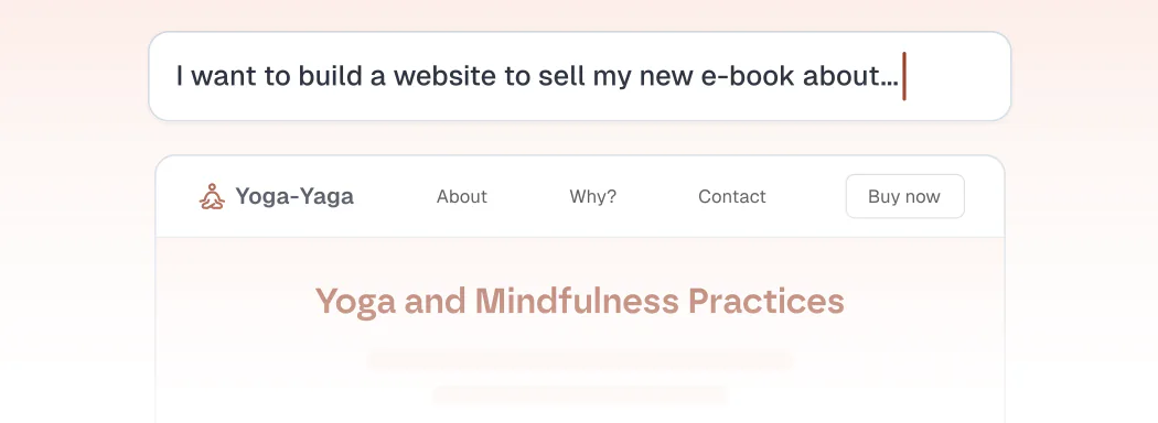 Build a website for your product illustration
